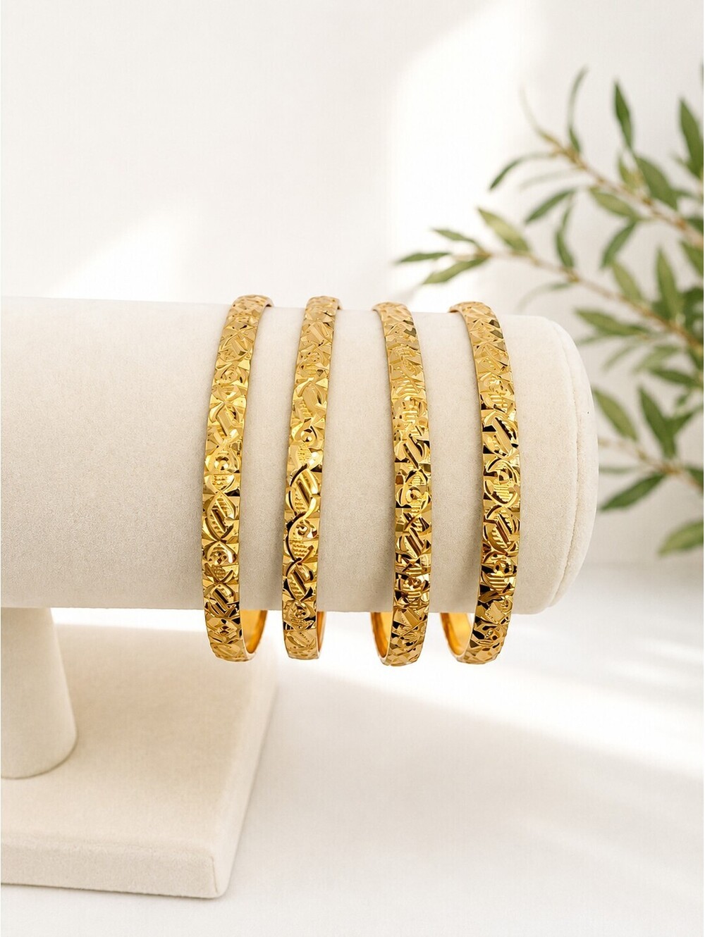 Gold Plated Bangle Set